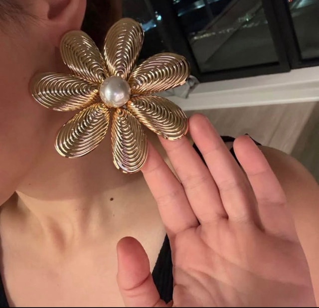 Oversized Flower Earrings