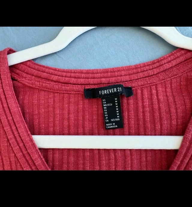Forever 21 Cardigan - Red, Size Medium - photo 2