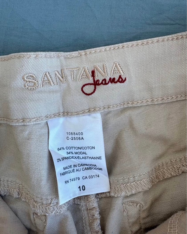 Santana Jeans Size 10 Beige - photo 2
