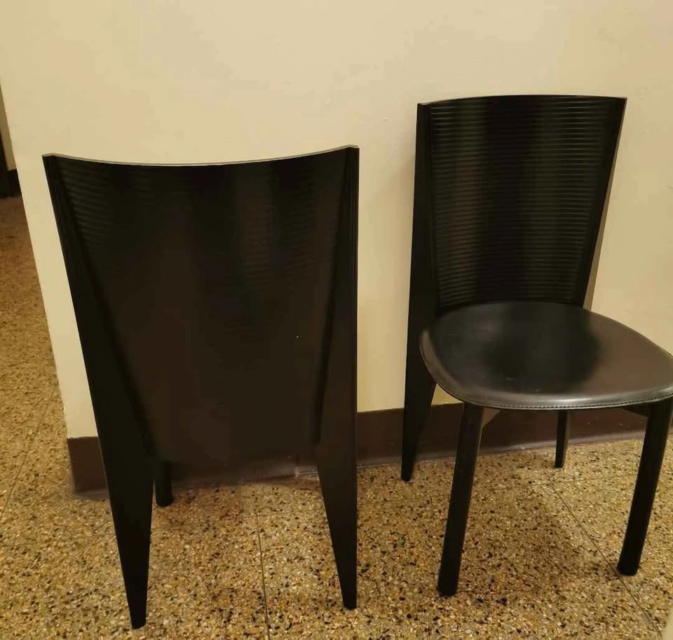2 Black Calligaris Dining Chairs - photo 2