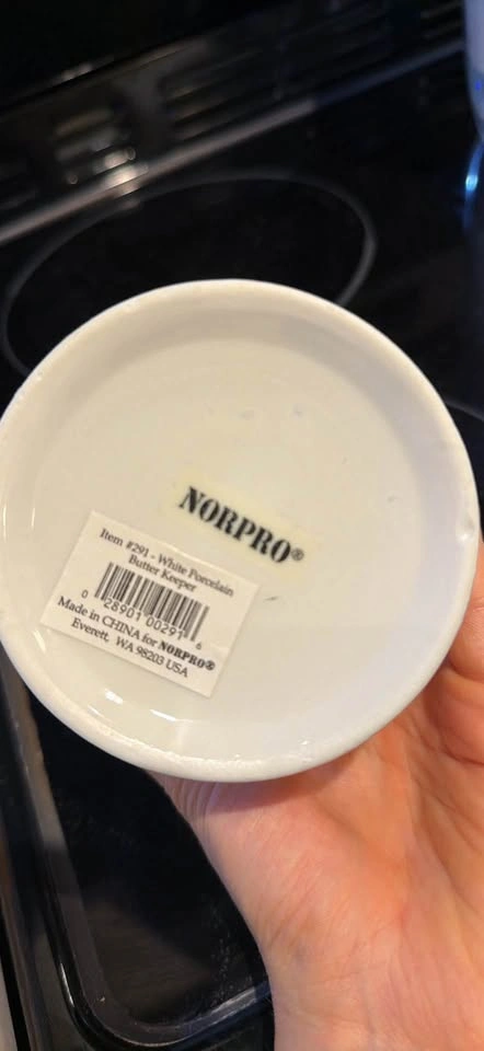 White Ceramic Butter Keeper/Butter Bell - photo 5