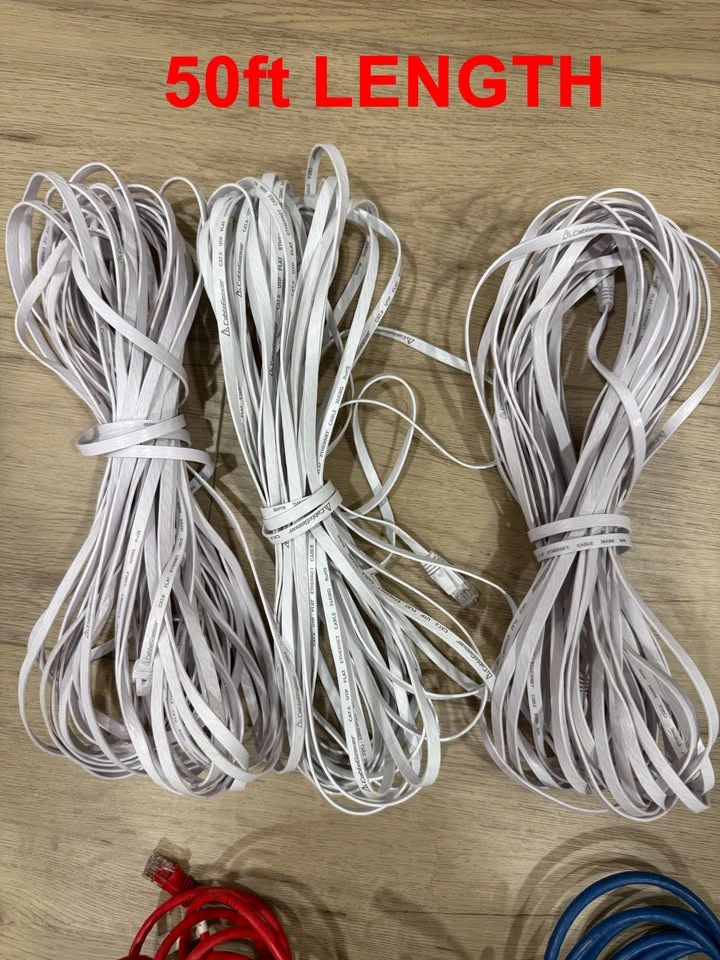 Various RF45 Network Ethernet Cables (10ft, 16ft, 27ft, 30ft, 50 - photo 2