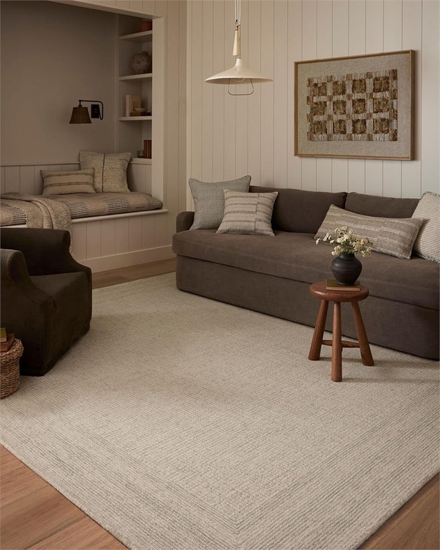 5'0" x 7'6" Loloi Amber Lewis Windsor Ivory/Spa Accent Rug