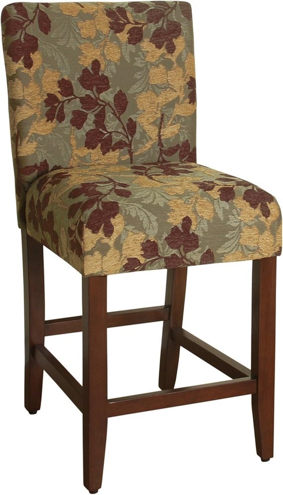 HomePop Upholstered Counter Height Barstool, 24-inch, Brown - photo 2