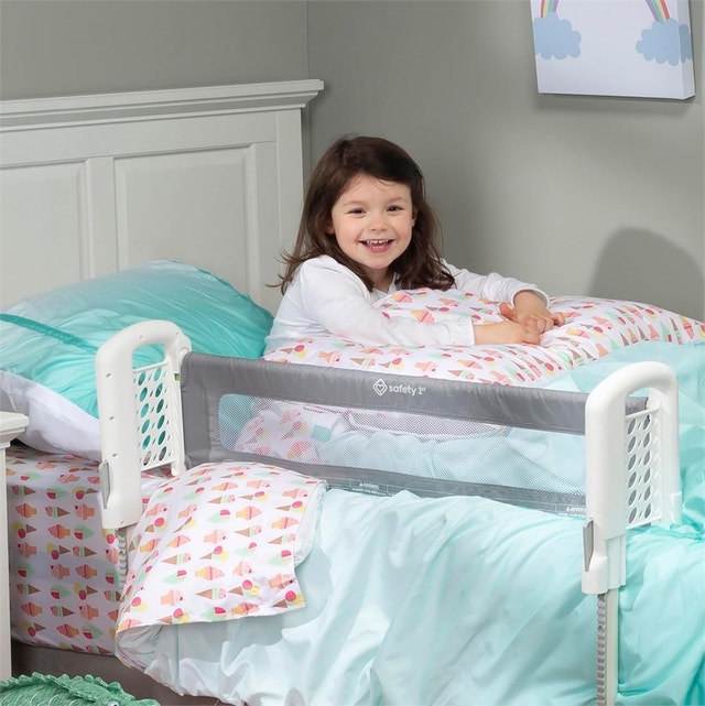 Safety 1st Top of Mattress Bedrail, Grey/White