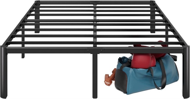Full Bed Frame Van 16 Inch Bed Frame with Steel Slat Support