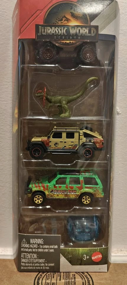 Jurassic World Matchbox Vehicle Set - New