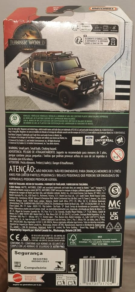 Jurassic World Matchbox Vehicle Set - New - photo 3