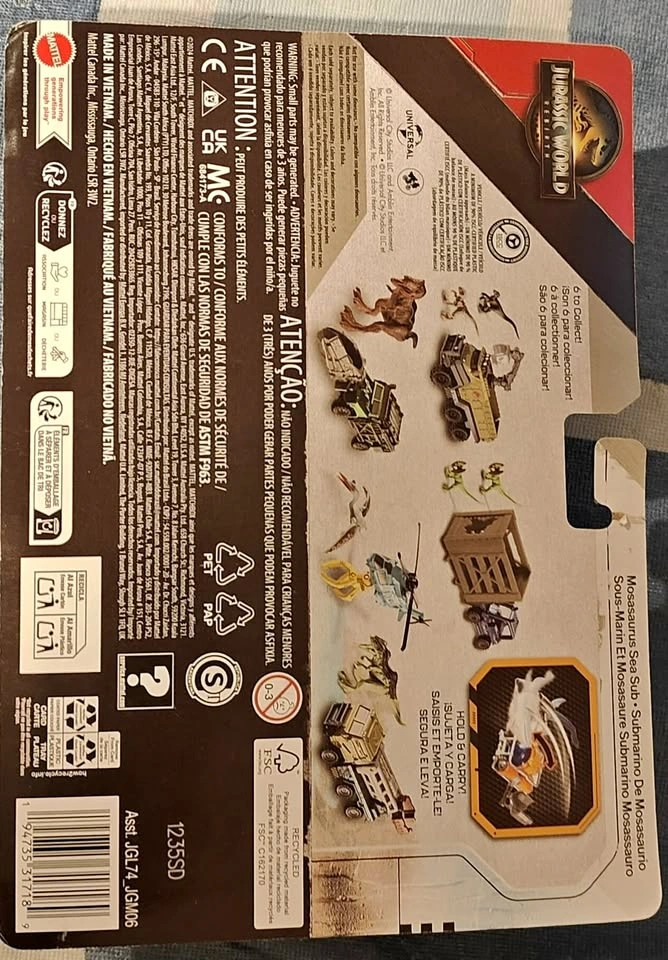 Jurassic World Matchbox Mosasaurus Sea Sub Playset (Brand New!)
