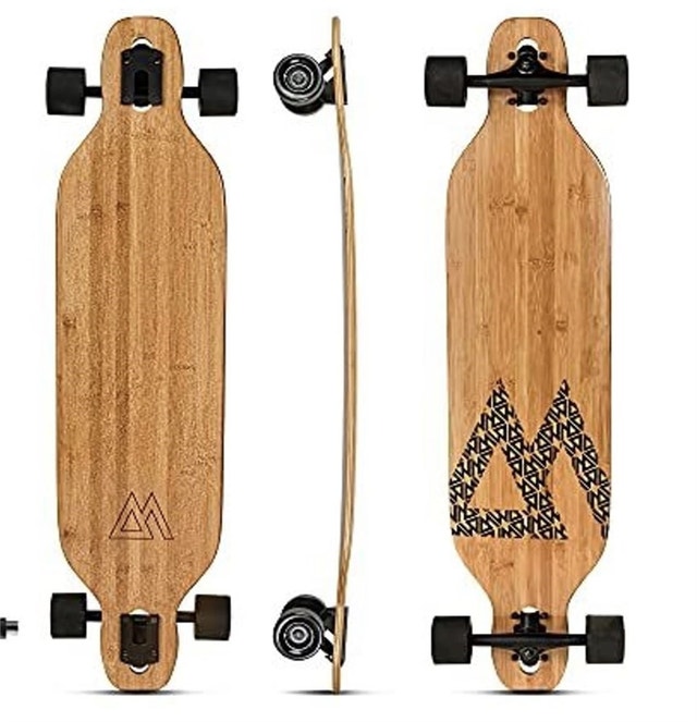 Magneto Bamboo Carbon Fiber Longboard Skateboard - photo 2