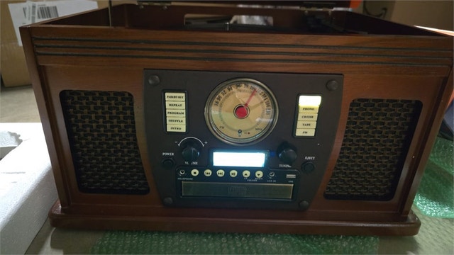 Victrola 8-in-1 Bluetooth Record Player & Multimedia Center - photo 4