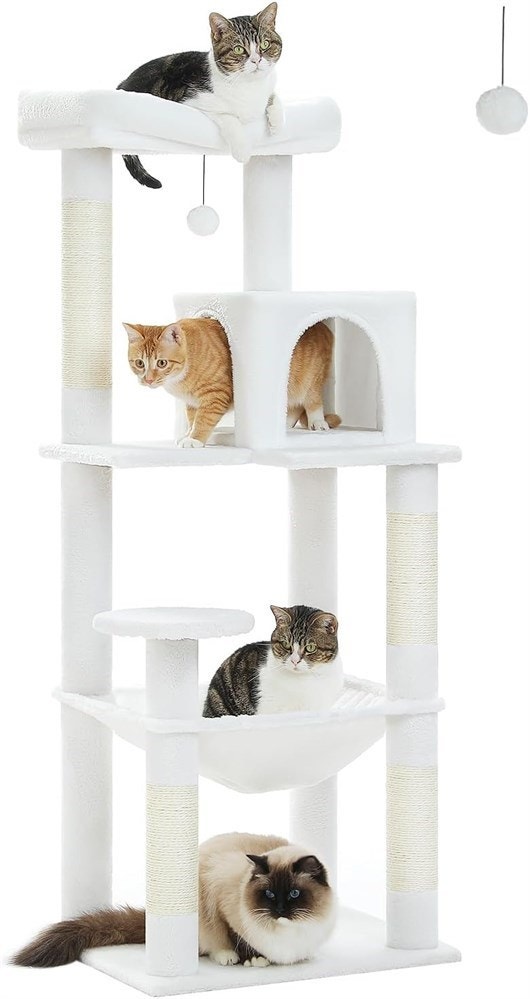 Cat Tree for Large Cats with Metal Frame Big Hammock