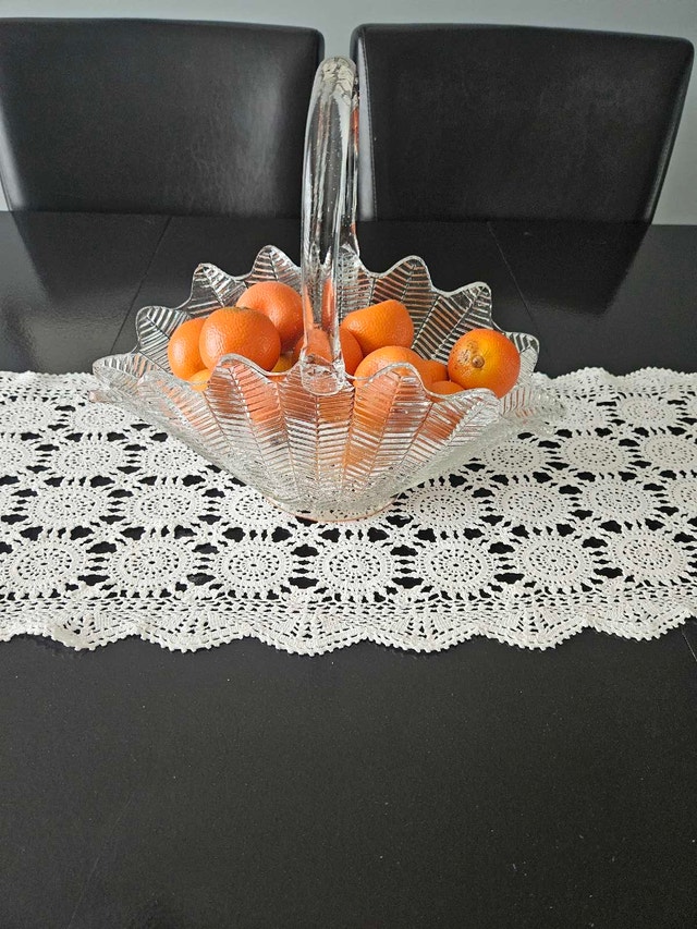 Vintage Pressed Glass Basket - photo 3