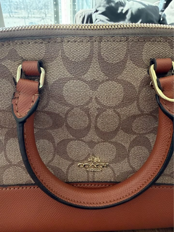 Coach Mini Sierra Satchel | Khaki/Saddle Signature Canvas | Gold - photo 3