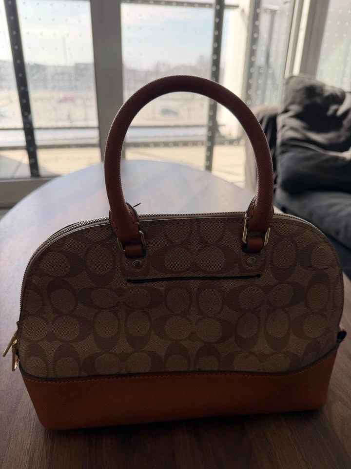 Coach Mini Sierra Satchel | Khaki/Saddle Signature Canvas | Gold - photo 4