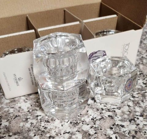 Toscany Classic Stackable 24% Lead Crystal Star Candlesticks Set - photo 2