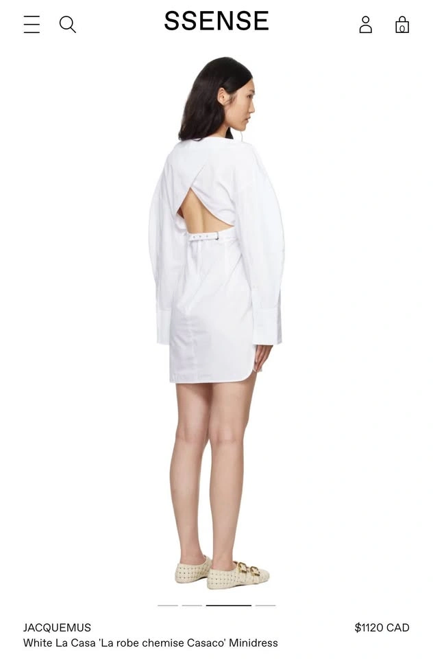JACQUEMUS white mini dress Size 6 - photo 2