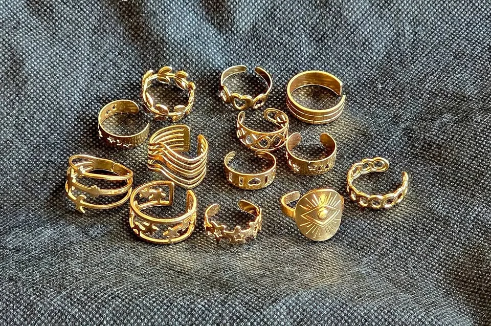 14 Pcs Adjustable finger ring set thumbnail