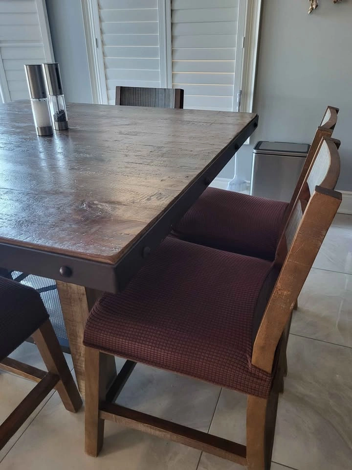 Mexican Wood Dining Table with 6 Chairs - photo 4