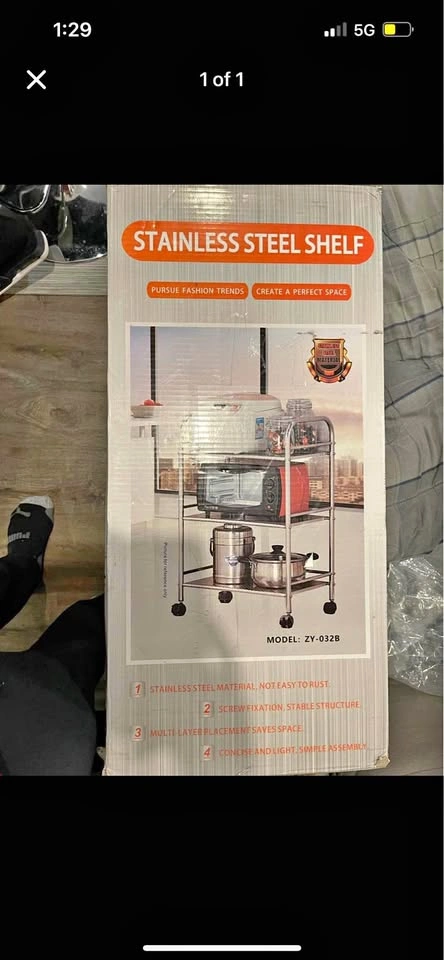 🥕 Stainless steel shelf with wheels