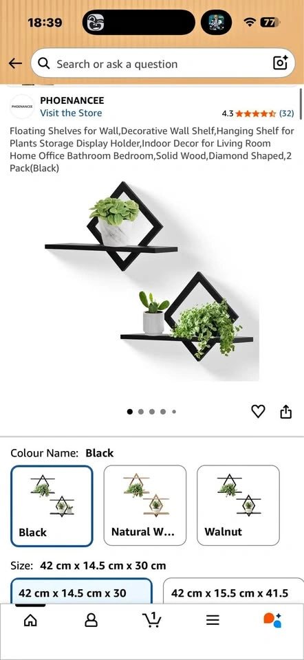 Diamond folding shelves