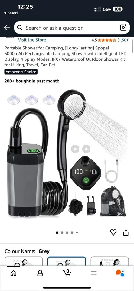 Portable electric shower 1 box left