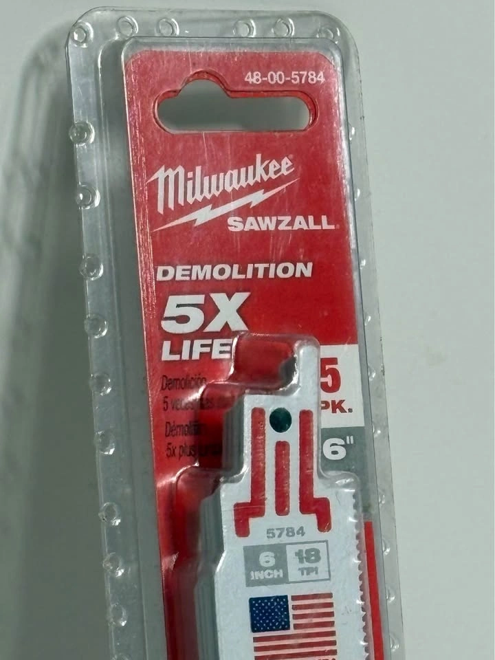 Milwaukee Sawzall Torch 6" Metal Blades 5-Pack - photo 3
