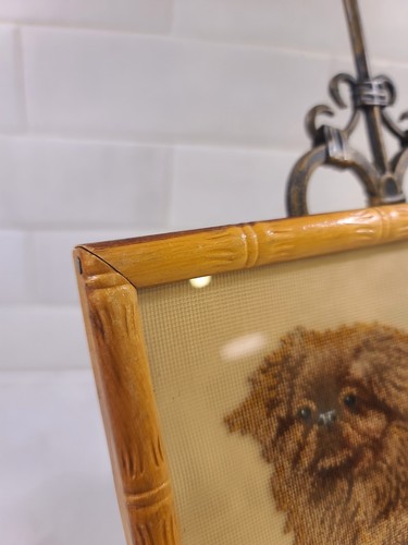 Vintage Pekingese Dog Needlepoint Framed - photo 5