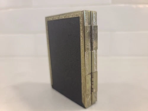 Vintage Gold Tone Metal 50s Double Picture Frame 3.5 X 2.5 - photo 5