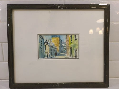 Yvan Genest Signed Watercolor Paris Street Scenes Pair - photo 2