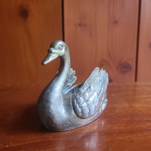 Antique Jennings Bros Metal Swan Candy Dish JB.2494 - photo 3
