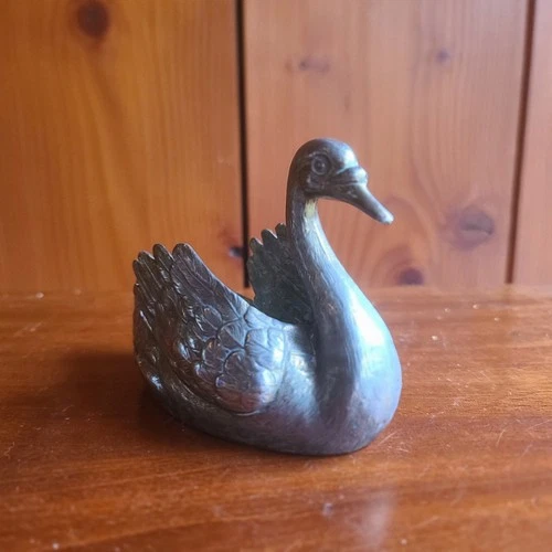 Antique Jennings Bros Metal Swan Candy Dish JB.2494 - photo 4