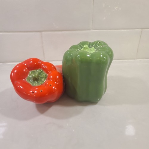 Vintage Mexican Ceramic Chili Pepper Salt & Pepper Shakers - photo 2