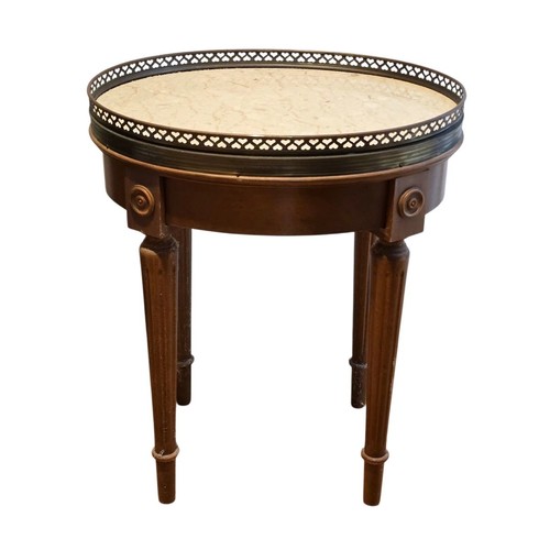 Vintage French Louis XVI Style Marble Top Side Table