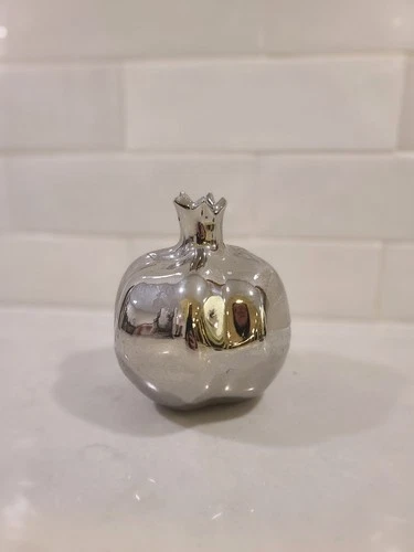 Pomegrante Vase - Three Hands Corp Metallic Silver Finish Cerami - photo 5