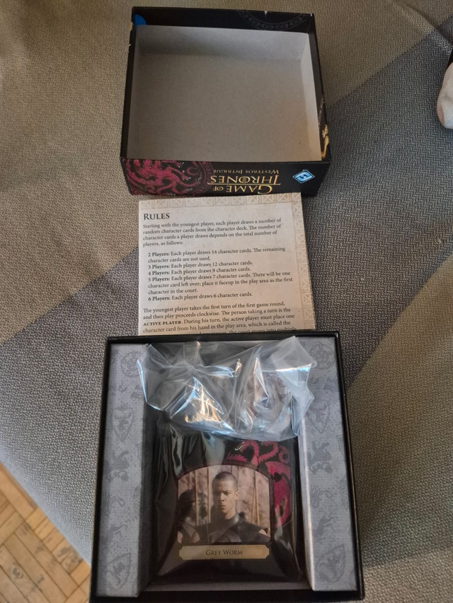 Game of Thrones Westeros Intrigue Card Game - photo 4
