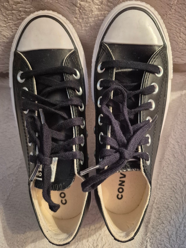 Leather Converse All-Star Platform Women Sneakers Size 5.5 - NEW