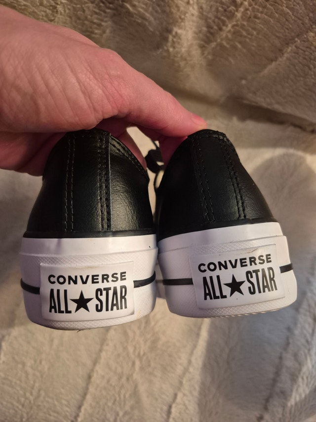 Leather Converse All-Star Platform Women Sneakers Size 5.5 - NEW - photo 2