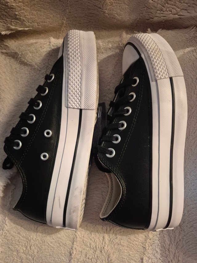 Leather Converse All-Star Platform Women Sneakers Size 5.5 - NEW - photo 5