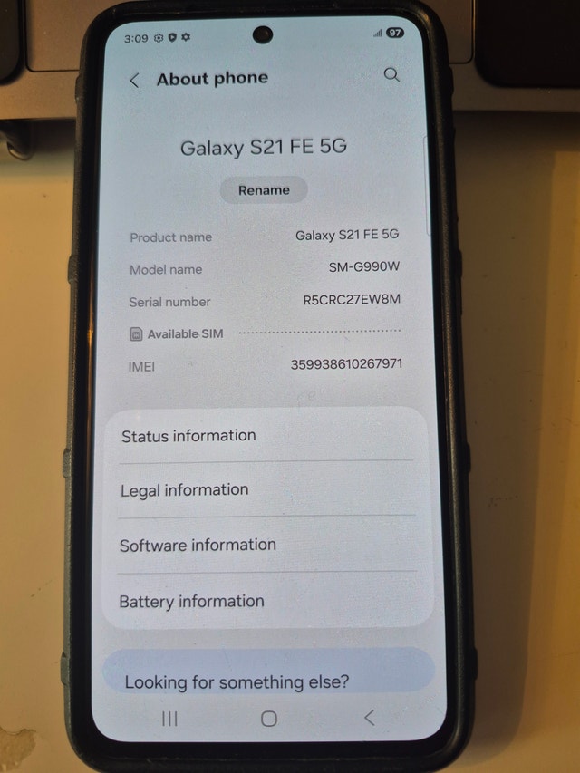 Unlocked Samsung Galaxy S21 FE 5G - Good Condition - Black - photo 3