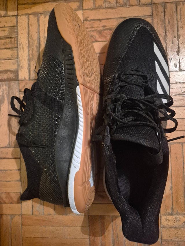 Adidas Black & White Unisex Sneakers, Women's Size 10 - photo 2