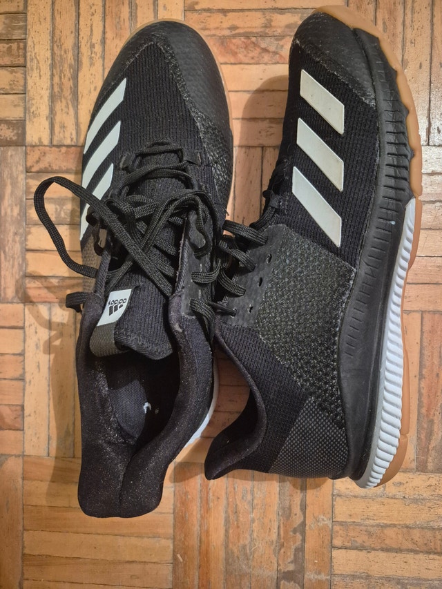 Adidas Black & White Unisex Sneakers, Women's Size 10 - photo 3