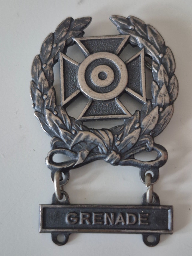 Small Military/Army Brooch - Grenade