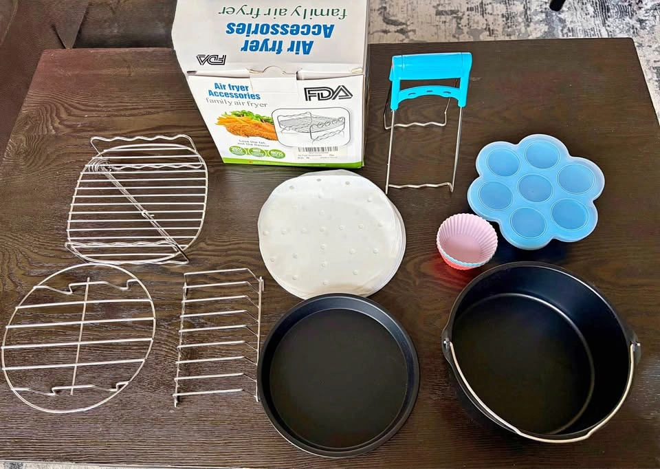 Air Fryer Accessories Set 7” – Racks, Pans & More