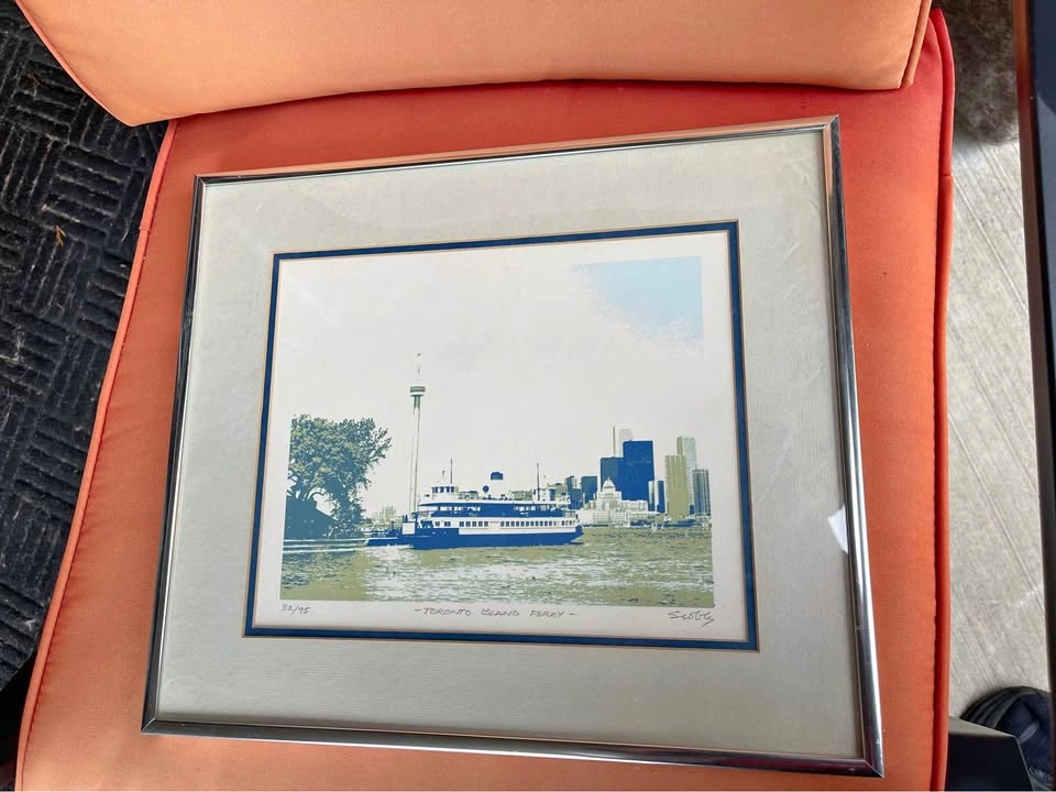 Mervyn Scoble Signed Toronto Art - Island Ferry & Beaches