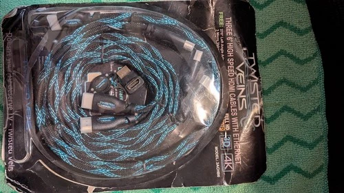 Set of THREE 6’ Twisted Veins HDMI Cables