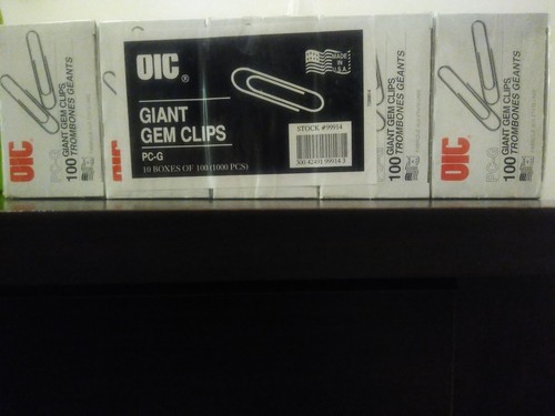 Officemate Giant Premium Paper Clips - 1000 Count