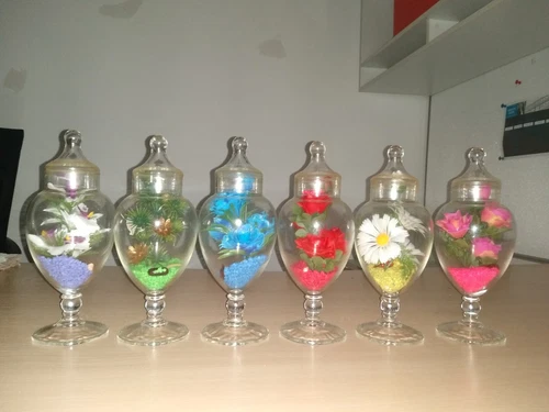 Vintage Flora-Scent Room Freshener Pedestal Glass Jar - photo 2