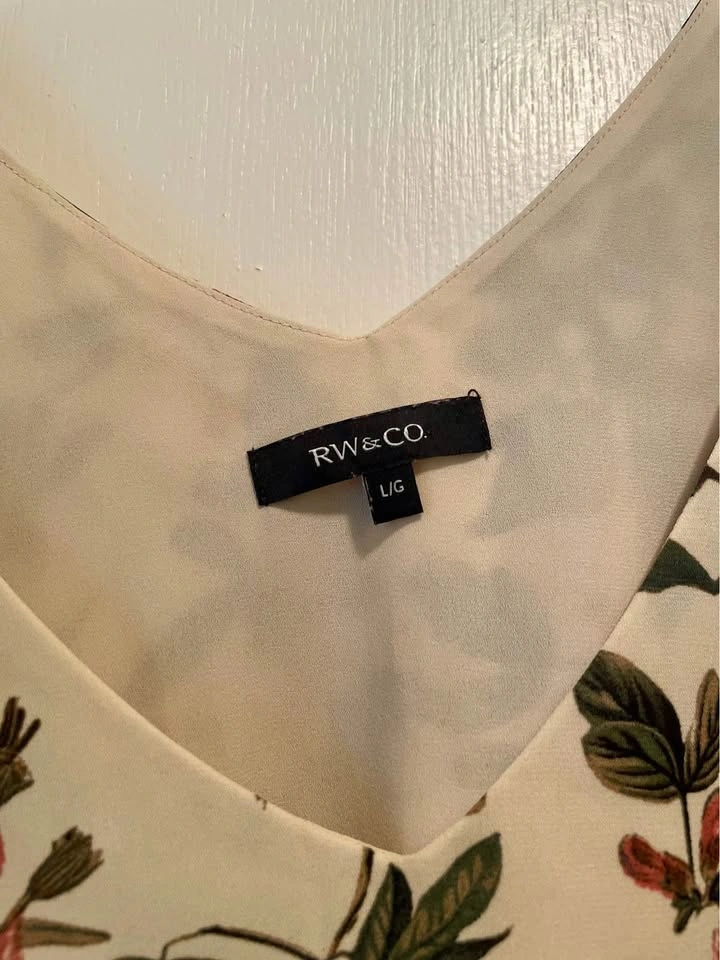 RW&CO Floral Print Tank Top - Size L - photo 2