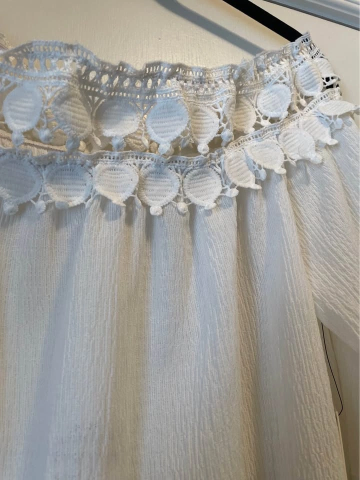 Bishop + Young Off-Shoulder Top - White, Size S - photo 3